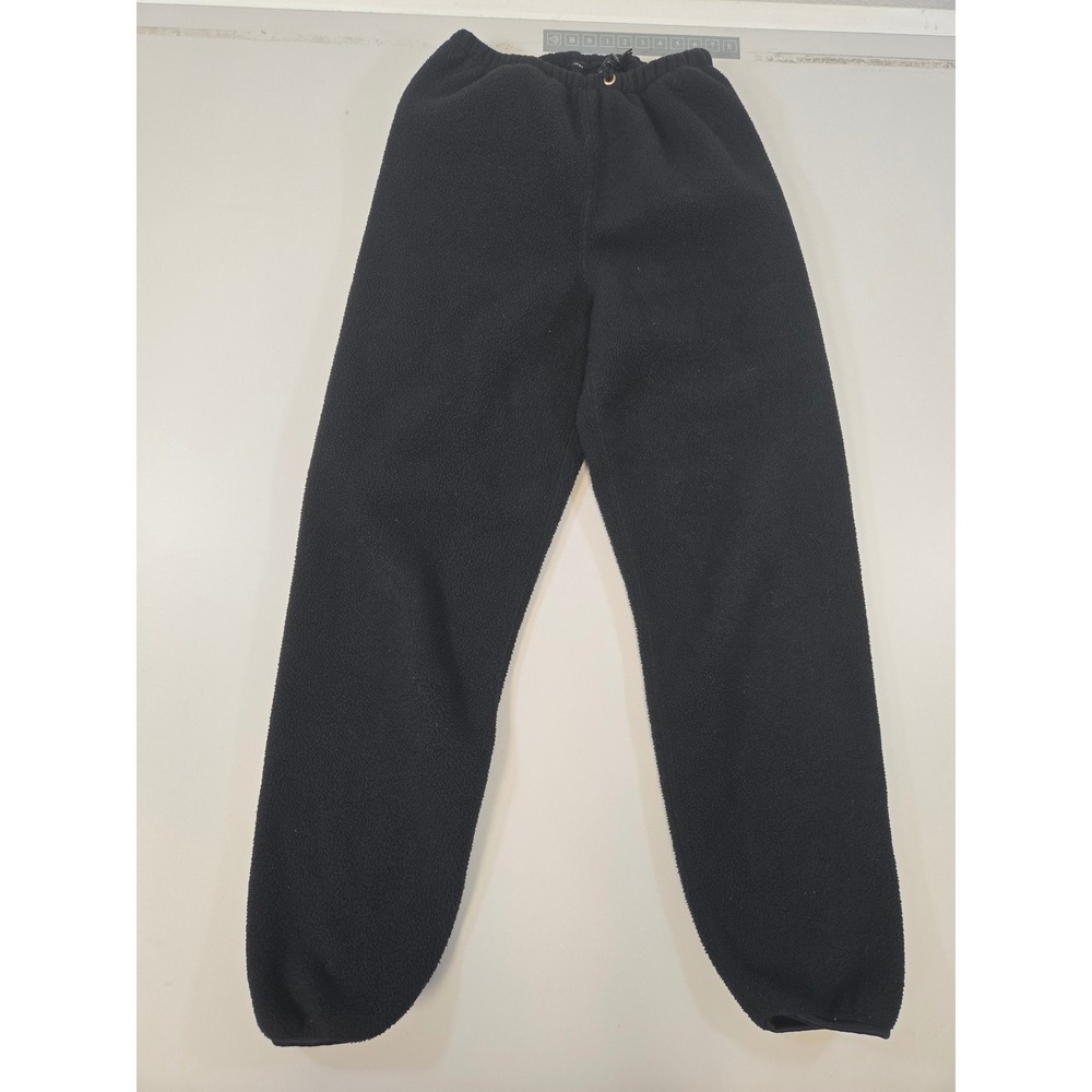 REI Mens Black Fleece Sweatpants Joggers Drawstring Elastic Waist Small
